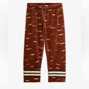 Mini rodini seagull velour track pants